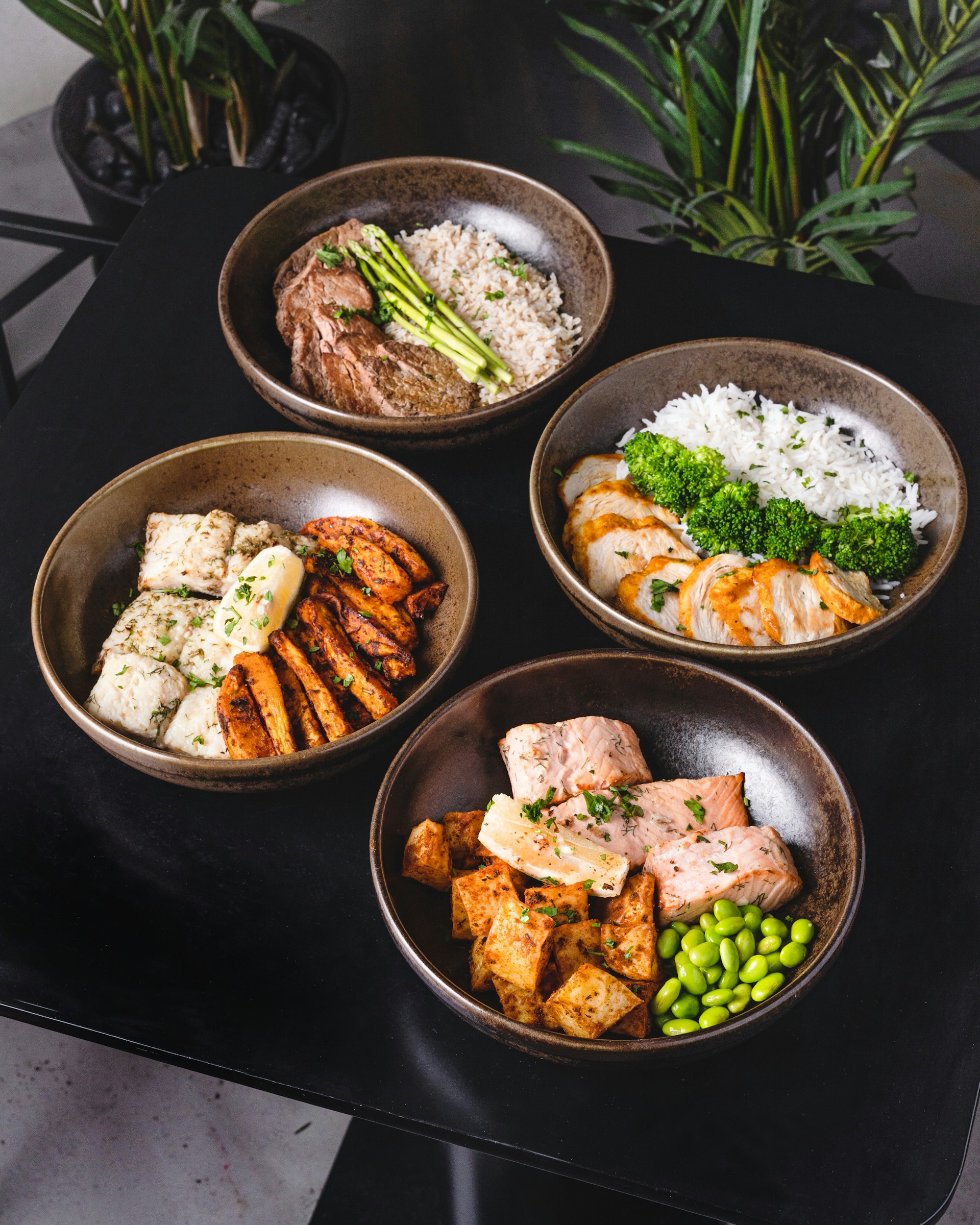 image of various bowls of meat and fish