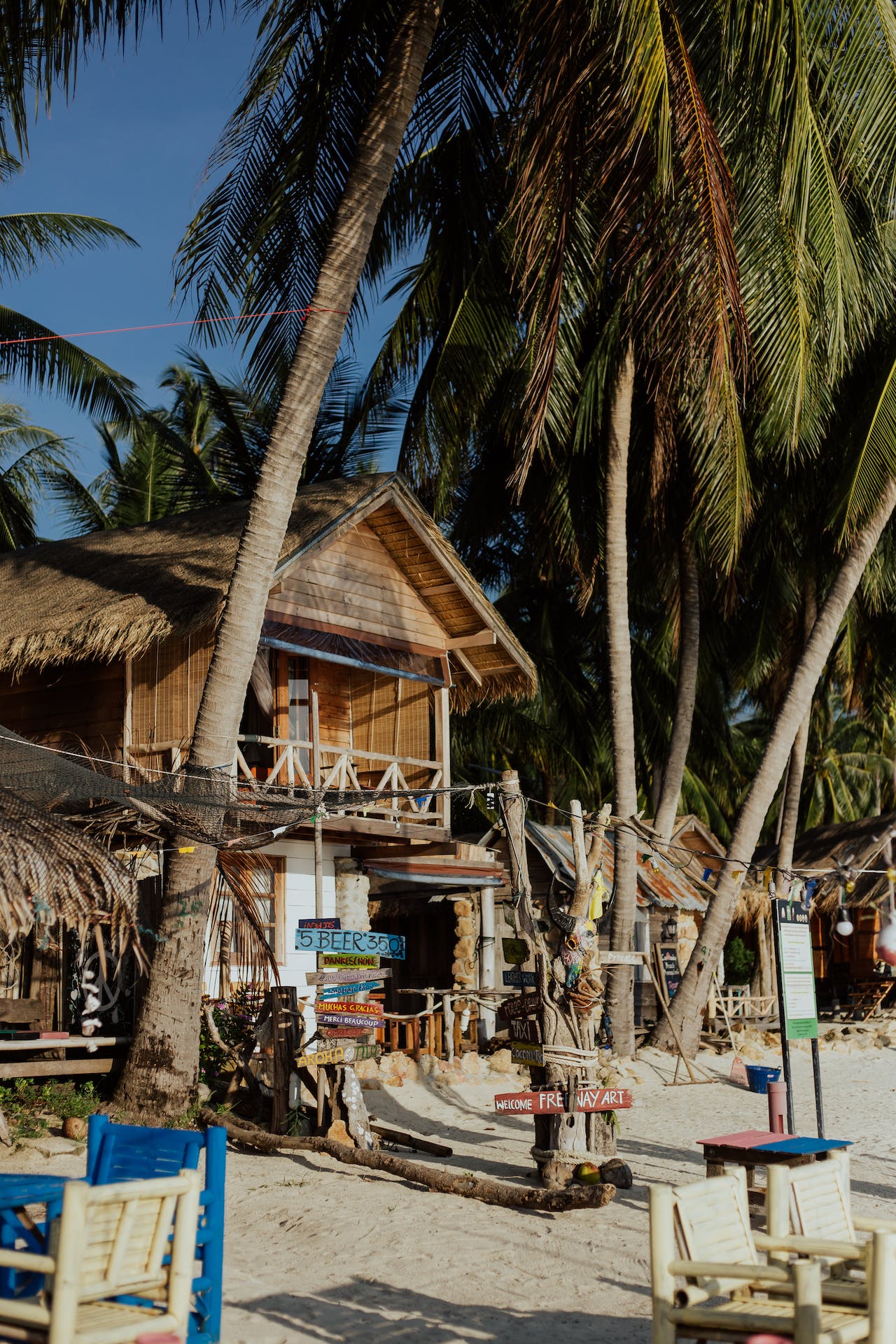 Several bungalows and a small business